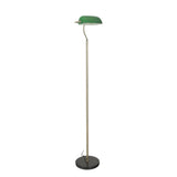 Oriel Lighting Bankers Floor Lamp Antique Brass (Switched)