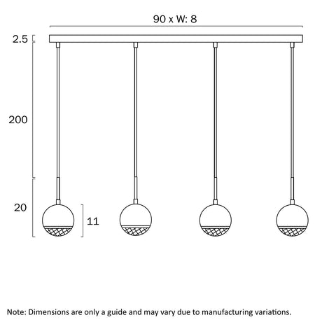 Telbix Oneta 4 Lights Pendant