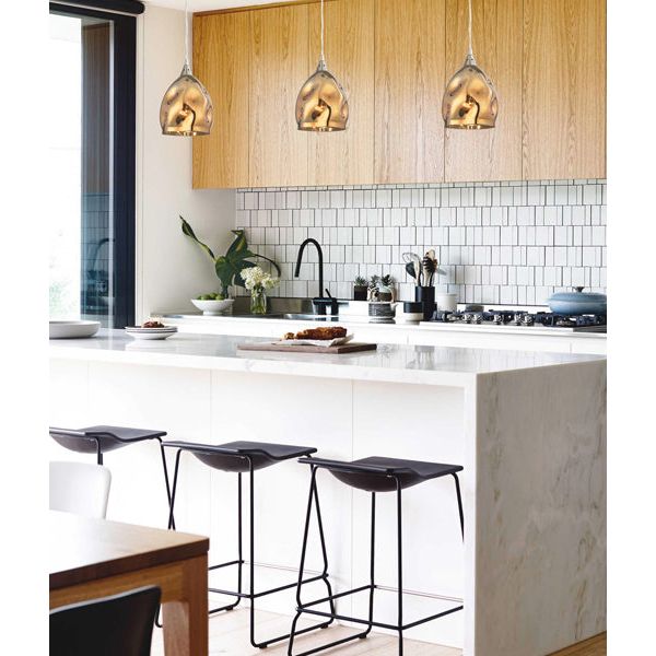 CLA ORDITO Chrome with Glass Pendant lights