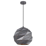 CLA ORIGAMI Interior Dome Carved Iron Pendant Lights