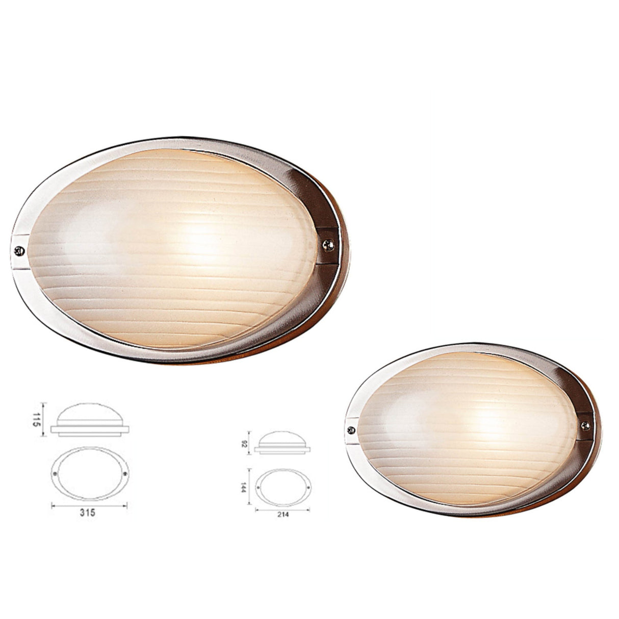 OVALE Stainless Steel Bunker Wall Light by VM Lighting