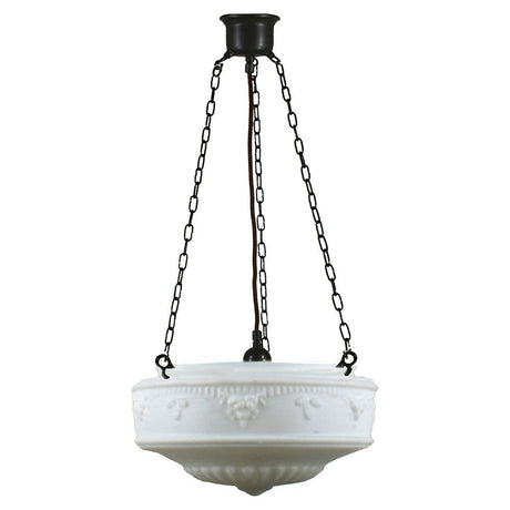 Lighting Inspiration Senator Opal Matt 3 Chain Black Cord Susp Patina Black