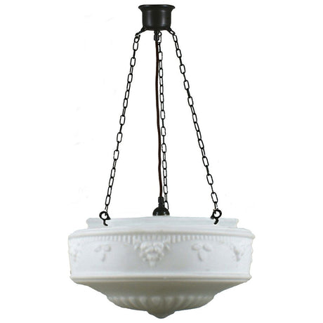 Lighting Inspiration Senator Opal Matt 3 Chain Black Cord Susp Patina Black