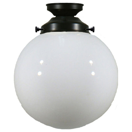 Lighting Inspiration Sphere Opal Batten Fix Light Patina Black