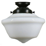 Lighting Inspiration Victorian Schoolhouse Opal Batten Fix Light Patina Black