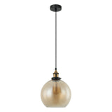 CLA PESINI Interior Wine Glass with Antique Brass/ Chrome Highlight Pendant Lights