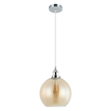 CLA PESINI Interior Wine Glass with Antique Brass/ Chrome Highlight Pendant Lights