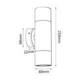 CLA Mr16 Up/Down Exterior Wall Pillar Lights