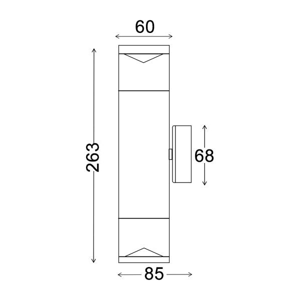 CLA Phare Up/Down Exterior Wall Pillar Light