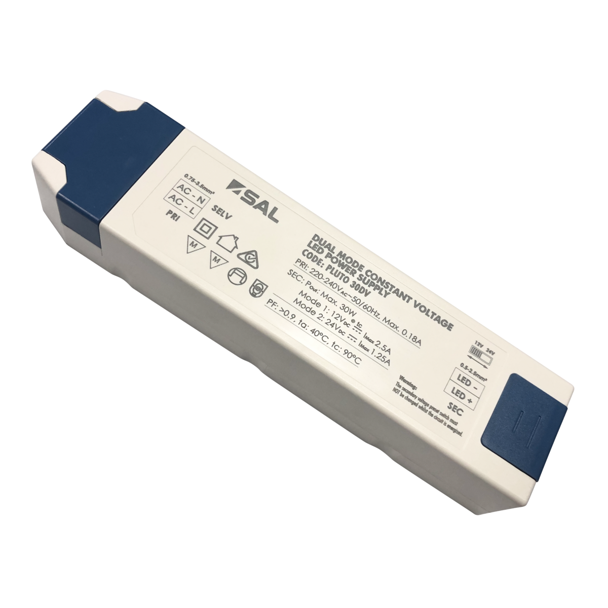 SAL PLUTO 30DV Dual Voltage Constant Voltage LED Driver