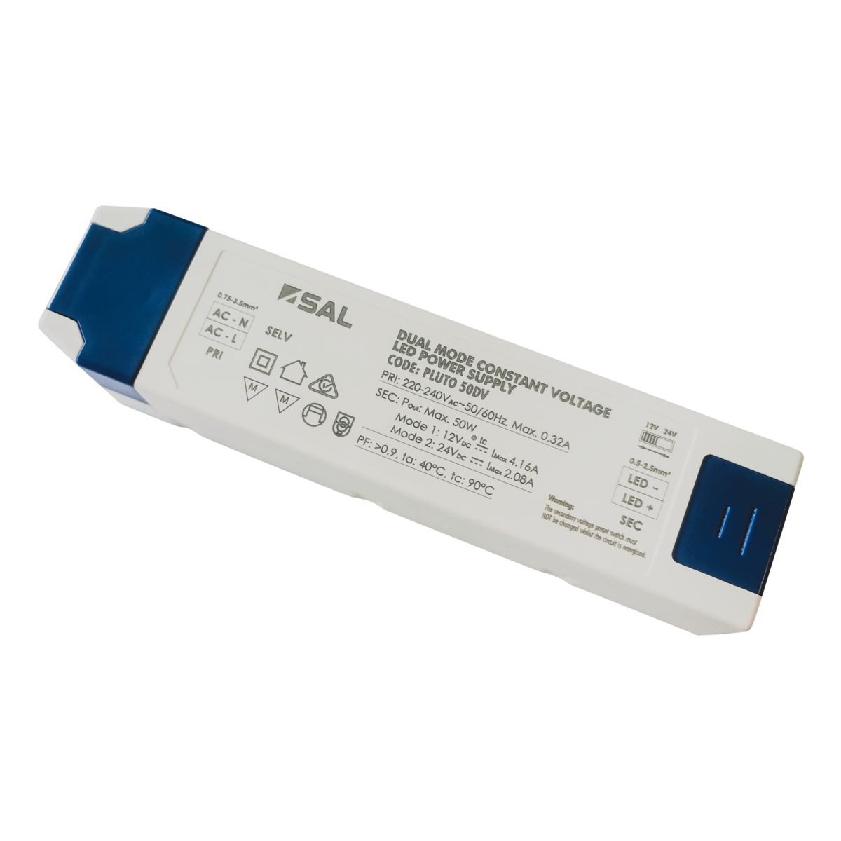 SAL PLUTO 50DV Dual Voltage Constant Voltage LED Driver