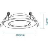 Martec Prime 10W Tricolour LED Downlight