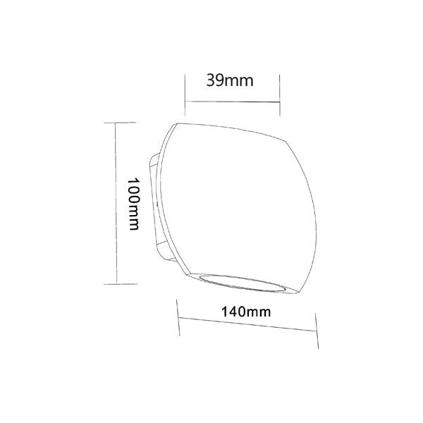 CLA REMO LED Exterior Surface mounted up/down Wall Lights IP54