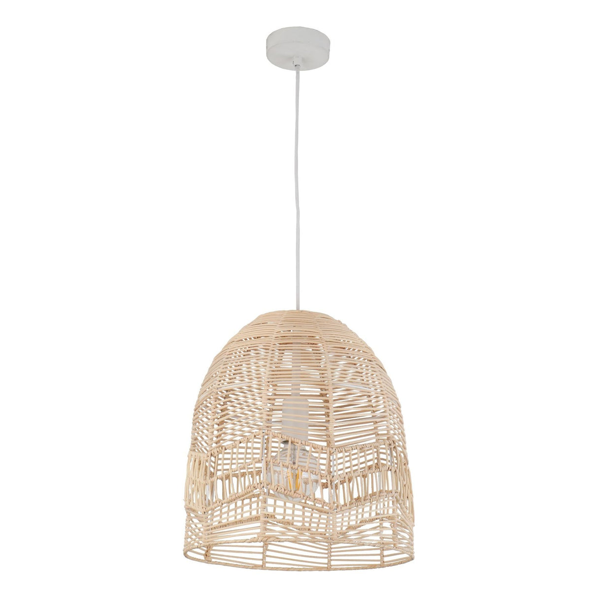 CLA ROTA Natural Rattan Ellipse Pendant Light