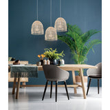 CLA ROTA Natural Rattan Ellipse Pendant Light