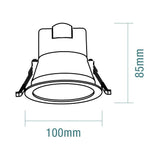 Martec Rex 9W Tricolour LED Downlight