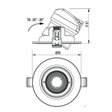 SAL COOLUM PLUS S9167TC - 6W Dimmable LED Downlight