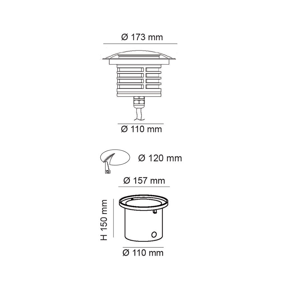 SAL EXTERIOR INGROUND LIGHT PATHWAY S9352