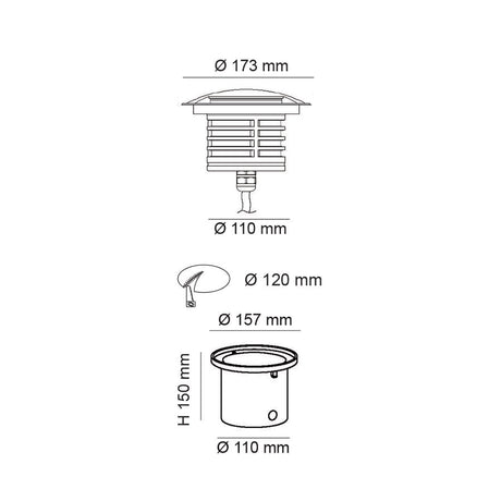 SAL EXTERIOR INGROUND LIGHT PATHWAY S9352