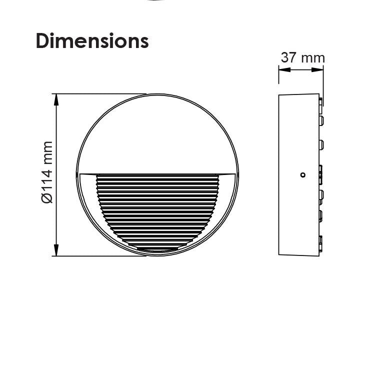 SAL ALTONA SE7356 5W LED Surface Mount Circular Wall Light