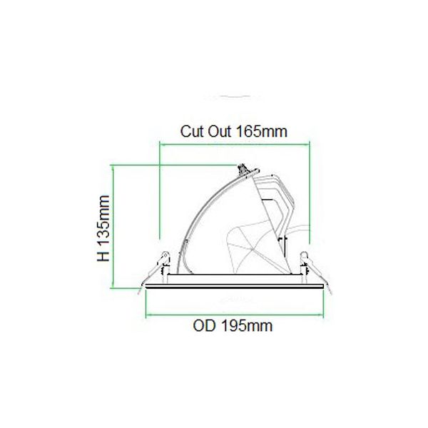 CLA LED Dual Power 28W / 38W Tri-CCT Gimbal White Recessed Shop Lighter