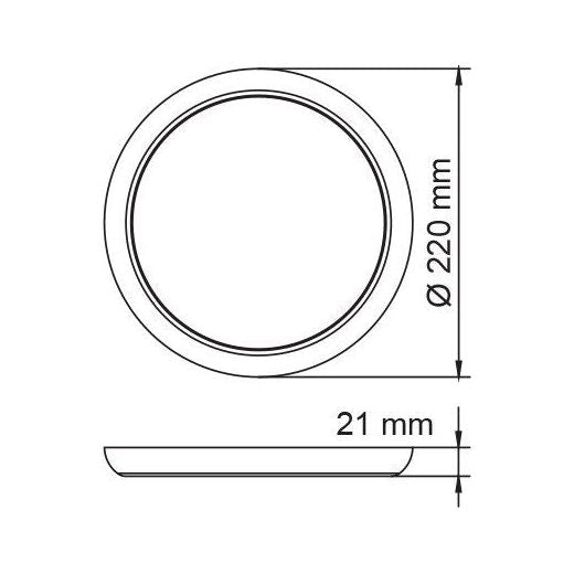 SAL FRISBEE SL2104TC 8/25W Low Profile LED Oyster Light