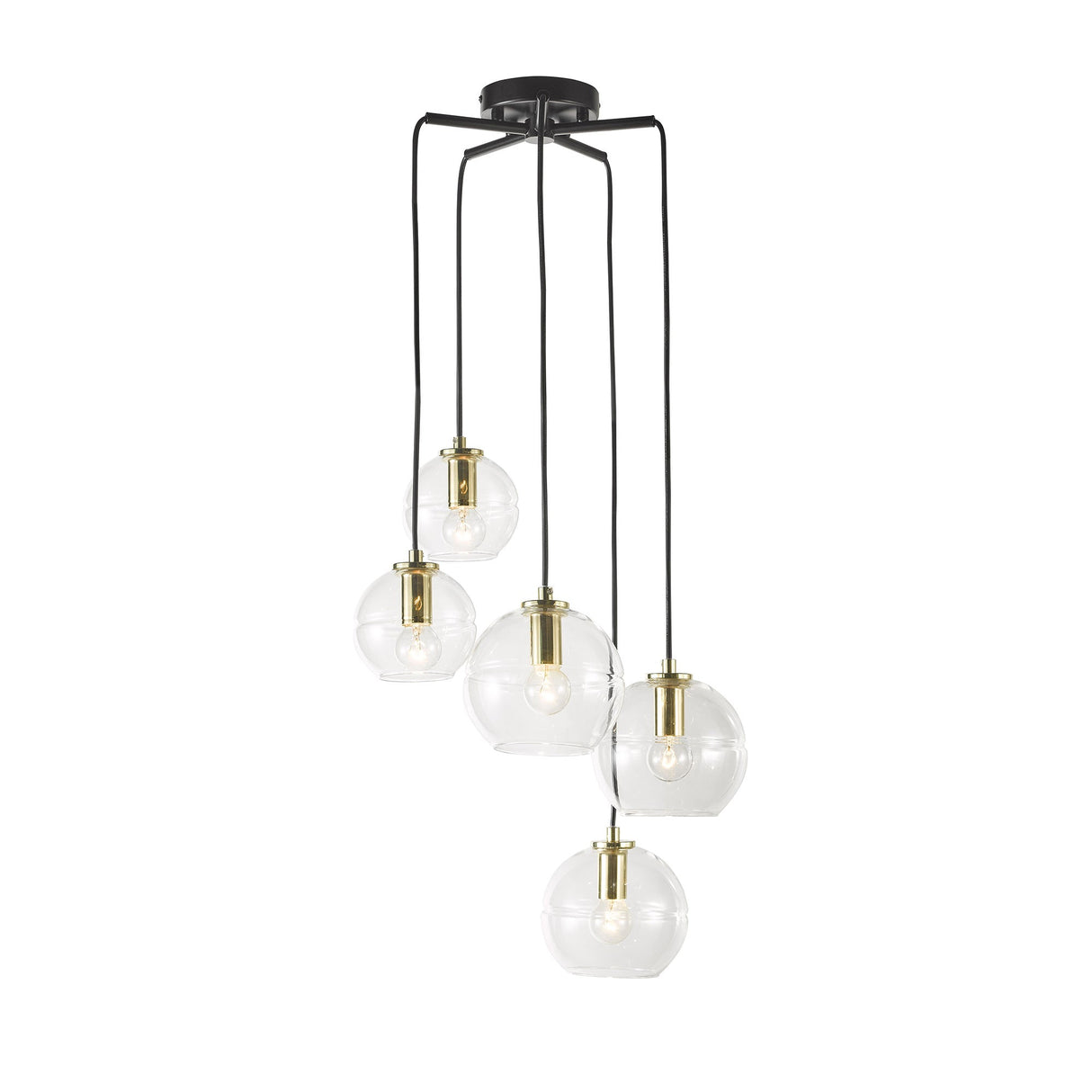 Oriel RENO.5 5 Light Clear Glass Pendant