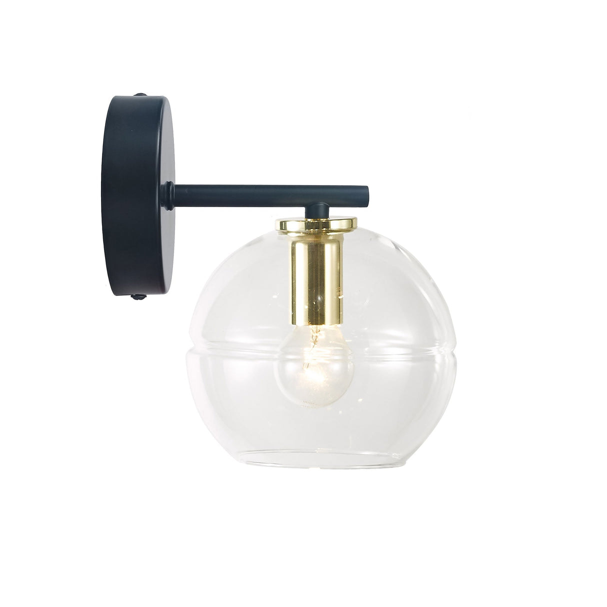 Oriel RENO WALL Clear Glass Wall Light