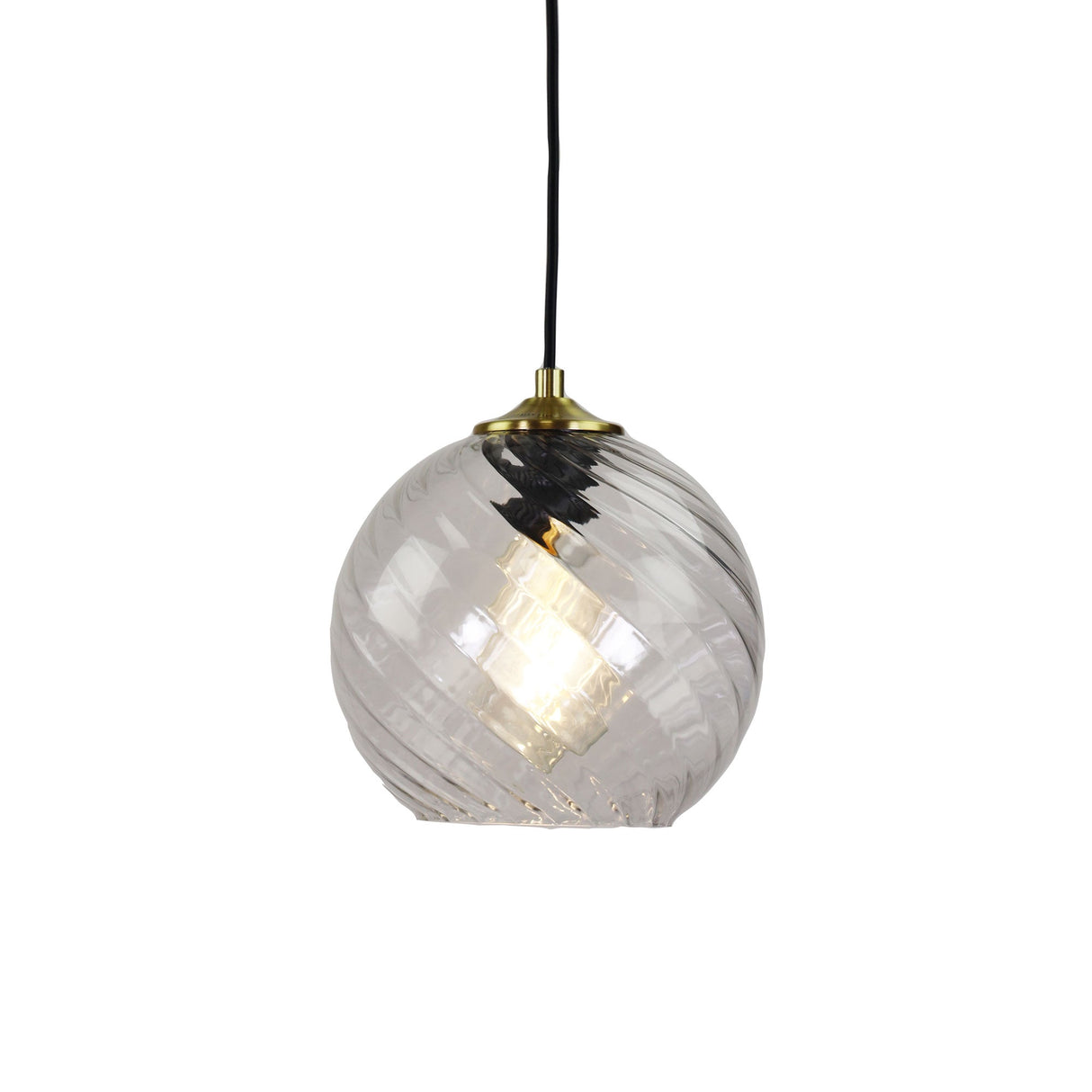 Oriel TWIST.20 Single Clear Glass Pendant