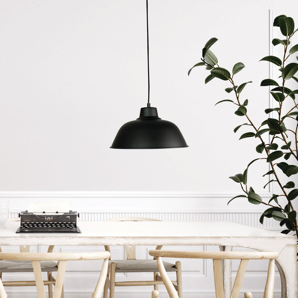 Oriel Lighting Forge 300 Single Pendant Black