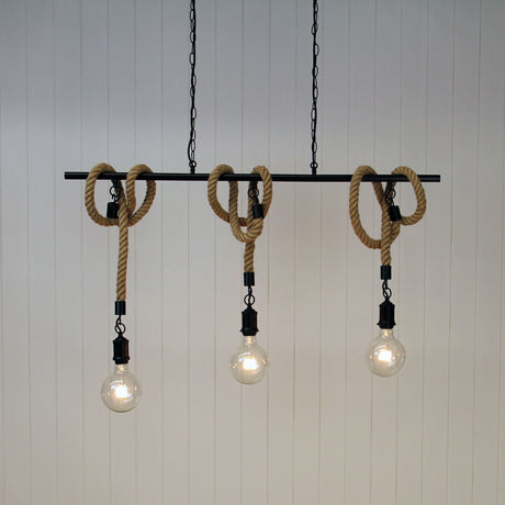 Oriel Lighting Rope.3 Triple Pendant 1200 Suspension Black