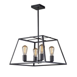 Oriel Lighting Southport.48 4 Light Pendant Black