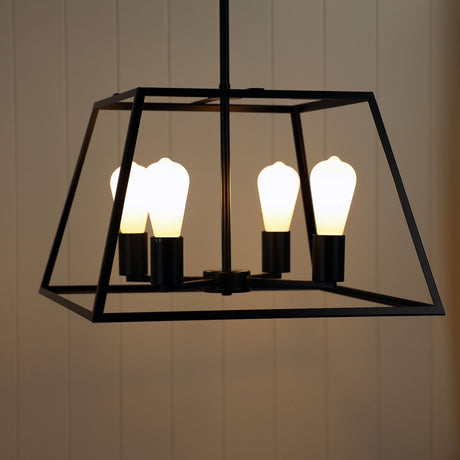 Oriel Lighting Southport.48 4 Light Pendant Black