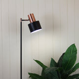 Oriel Lighting Ari Floor Lamp Black W/ Copper Head