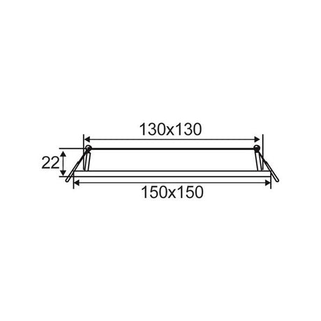 CLA LED Dimmable Ultra Slim Tri-CCT Recessed Downlights Square