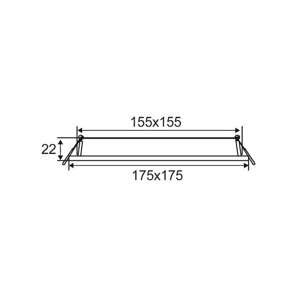 CLA LED Dimmable Ultra Slim Tri-CCT Recessed Downlights Square