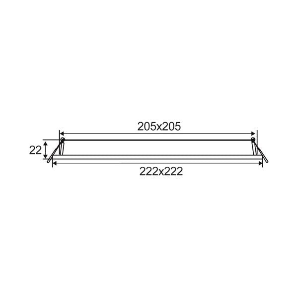 CLA LED Dimmable Ultra Slim Tri-CCT Recessed Downlights Square