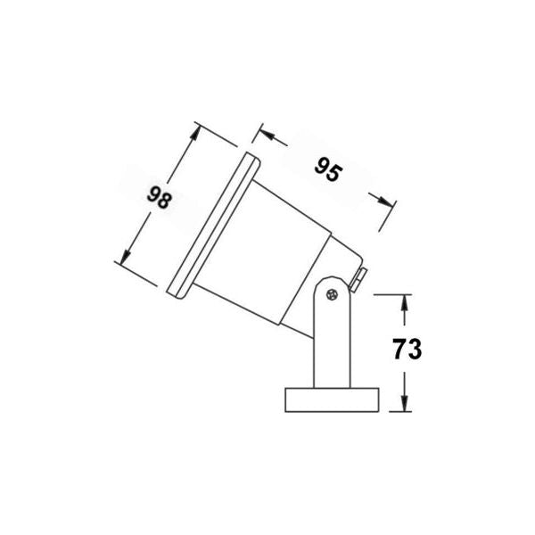 CLA Exterior Surface Mount Adjustable Pond Spot Light IP68