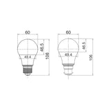 CLA SMTGLS LED Smart Dimmable Tri-CCT+RGB GLS Globes