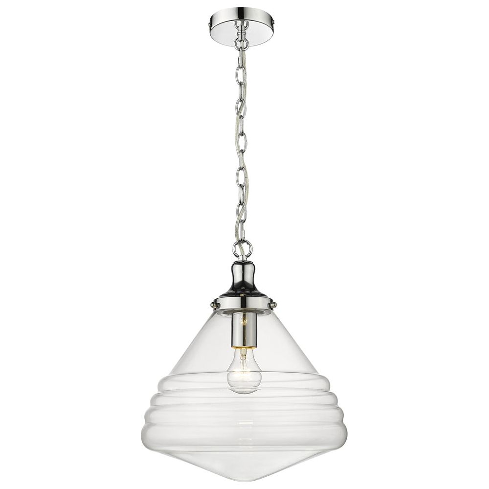 Lighting Inspiration Spacey Large Chrome Clear Pendant