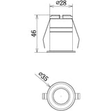 SAL Star Spot II S9362 3W IP54 LED downlight