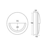 CLA Ste Exterior LED Surface Mounted Step Lights