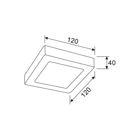 CLA SURFACETRI Square LED Dimmable Tri-CCT Surface Mounted Oyster Lights