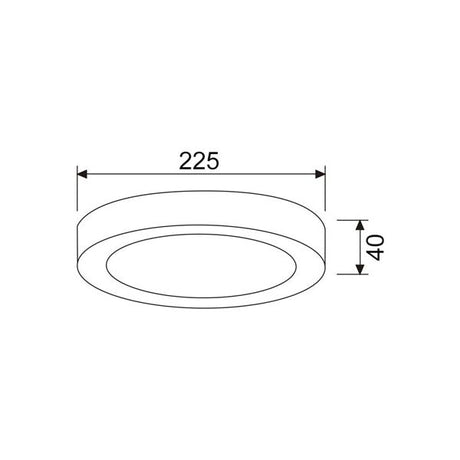 CLA SURFACETRI Round LED Dimmable Tri-CCT Surface Mounted Oyster Lights