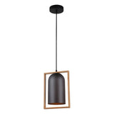 CLA Swing Oblong Wood Frame Pendant light