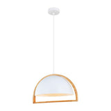 CLA Swing Dome Wood Frame Pendant light