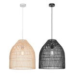 Mercator Sawyer Rattan Pendant in Natural or Matte Black