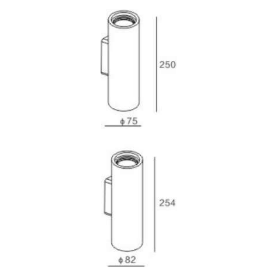 3A Lighting Concrete Up & Down Outdoor Wall Light