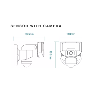 Martec Sentinel 24W LED Floodlight with Sensor & WIFI Camera