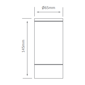 Domus ELITE-SM Surface Mount Exterior Downlight GU10 LED 6W 240V IP65 Black